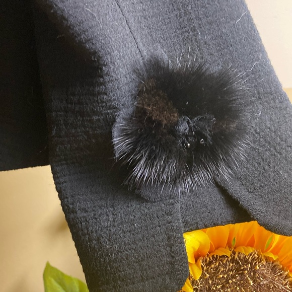 Escada Real Mink Beaded Detail Blazer Made in Italy 🇮🇹 Never Used Rare - Picture 5 of 16